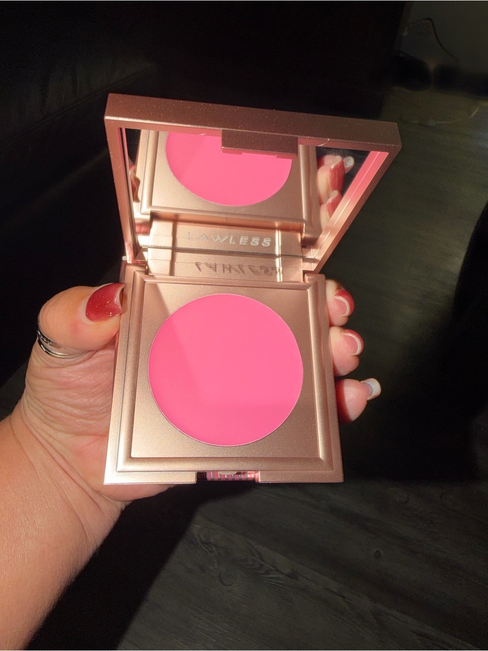Lawless soft blur Cream Blush in color Gumdrop. 
SEE ALL PICS FOR COLOR SWATCHES